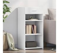 vidaXL Buffet – Bois d'ingénierie Blanc – 45 x 42,5 x 93 cm