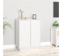 Buffet Blanc 60x35x80 cm Bois massif de pin814490