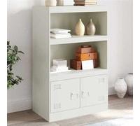 vidaXL Buffet 841672 en acier 67x39x107 cm – blanc