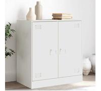 vidaXL Buffet blanc acier