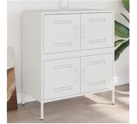 vidaXL Buffet 842957 – en acier 68x39x79 cm – Blanc