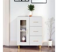 vidaXL Buffet blanc 69,5x34x90 cm bois d'ingénierie812204 Blanc G