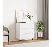 vidaXL Buffet, Armoire Latérale, Commode avec Pieds, Meuble de Rangement, Organisateur de Salon Salle de Séjour, Blanc Bois d'Ingénierie