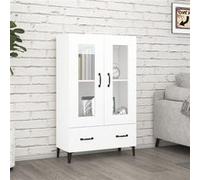 vidaXL Buffet Blanc 70x31x115 cm Bois d'ingénierie Blanc G