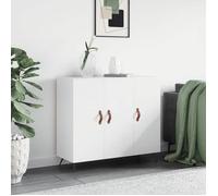 vidaXL Buffet 90x34x80 cm en bois d'ingénierie blanc