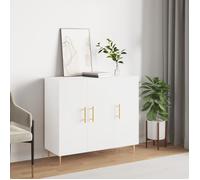 vidaXL Buffet blanc 90x34x80 cm en bois d'ingénierie