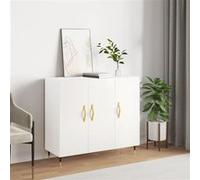 vidaXL Buffet blanc 90x34x80 cm bois d'ingénierie