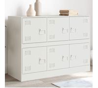 Buffet blanc 99x39x73 cm acier