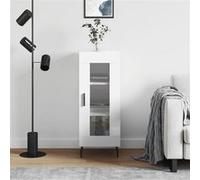 vidaXL Buffet Blanc brillant 34,5x34x90 cm Bois d'ingénierie