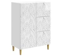 vidaXL Buffet Blanc Brillant 66 x 34,5 x 90 cm Bois d'ingénierie