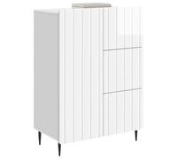 vidaXL Buffet Blanc brillant 66 x 34,5 x 91,5 cm Bois d'ingénierie
