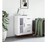 Buffet Blanc brillant 69,5x34x90 cm Bois d'ingénierie828038