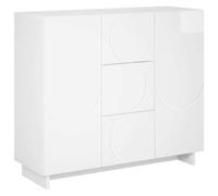vidaXL Buffet Blanc Brillant 85,5 x 31 x 75 cm Bois d'ingénierie