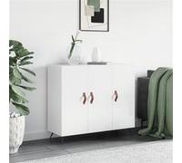 vidaXL Buffet blanc brillant 90x34x80 cm bois d'ingénierie828078 Blanc G