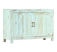 vidaXL Buffet Bleu clair 110x35x70 cm Bois de manguier massif Vert G