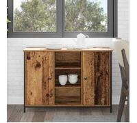 Buffet Vidaxl En Bois Ancien 100x35x70 Cm En Bois D'ingénierie Et Acier