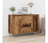 Buffet Vidaxl Avec Portes Et Tiroirs En Vieux Bois 101,5x35x70 Cm