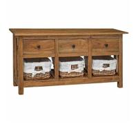 vidaXL Buffet bois d'acajou massif 100x30x50 cm 244488