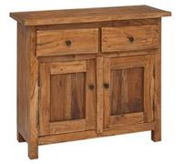 vidaXL Buffet 2 tiroirs pour salon Bois d'acajou massif 75x30x65 cm