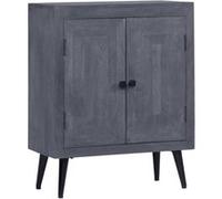 vidaXL Buffet Bois solide de manguier 60 x 30 x 76 cm Gris G