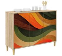vidaXL Buffet Bonn Sonoma 102 x 33 x 75 cm Bois d'ingénierie, Buffet rectangulaire Moderne, Meuble de Rangement Tendance pour Salon et Salle à Manger, Solution Pratique pour la Maison