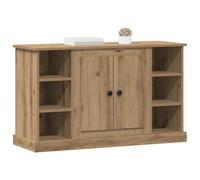 Buffet rustique en bois d'ingénierie - vidaXL - Chêne artisanal - 100x35,5x60 cm - 2 portes - Multi-étagères