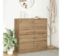 vidaXL Buffet chêne artisanal 100x35x99 cm bois d'ingénierie, armoire de rangement, meuble d'entrée, meuble d'appoint, 3328497