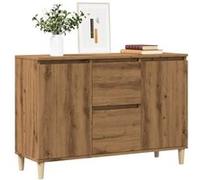 vidaXL Buffet chêne artisanal 102x35x70 cm bois d'ingénierie