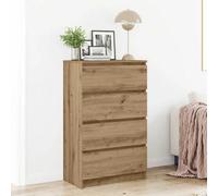 vidaXL Buffet chêne Artisanal 60x35x98,5 cm Bois d'ingénierie, Armoire de Rangement, Armoire de Couloir, Armoire latérale