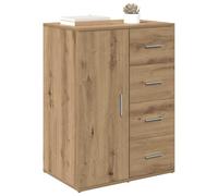 vidaXL Buffet Chêne Artisanal 59 x 39 x 80 cm Bois d'ingénierie, Salle à Manger, Meubles rustiques, vaisselier élégant, Espace de Rangement Durable, Charme pour Vivre organisé