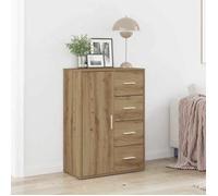 vidaXL Buffet Chêne Artisanal 60×31×84 cm Bois d'ingénierie Moderne, Rangement Solide