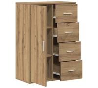 vidaXL Buffet Chêne Artisanal 60 x 31 x 84 cm Bois d'ingénierie | Super belle finition en chêne artisanale, Plein de tiroirs et de portes, Top pour les salles à manger ou le salon