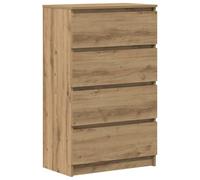 vidaXL Buffet chêne Artisanal 60x35x98,5 cm Bois d'ingénierie, Armoire de Rangement, Armoire de Couloir, Armoire latérale