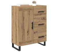 vidaXL Buffet Chêne Artisanal 69,5 x 34 x 90 cm, Buffet rectangulaire Moderne, Solution de Rangement stylée, tiroirs spacieux, Durable, intérieur, Porte à charnières
