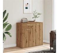 vidaXL Buffet chêne artisanal 80x36x75 cm bois d'ingénierie 856007 Marron G