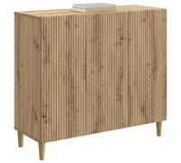 vidaXL Buffet Chêne Artisanal 89 x 34,5 x 80 cm Bois d'ingénierie, Salle de séjour, Buffet Vintage, Meuble de Rangement, Style Chic avec Pieds effilés, Finition Bois Classique