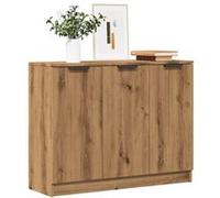 vidaXL Buffet chêne Artisanal 90,5x30x70 cm Bois d'ingénierie Marron G