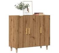 vidaXL Buffet chêne artisanal 90 x 34 x 80 cm bois d'ingénierie