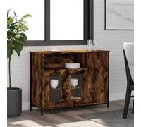 Vidaxl Buffet Chêne Fumé 100x35x75 Cm Bois D'ingénierie Marron