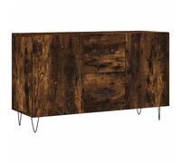 vidaXL Buffet chêne fumé – Bois d'ingénierie 100x36x60 cm avec pieds
