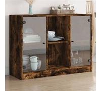 vidaXL Buffet Chêne fumé 102x37x75,5 cm Bois d'ingénierie Multicolore