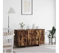 Vidaxl Buffet En Chêne Fumé Chêne Fumé Bois 135 X 41 X 75 Cm Rangement