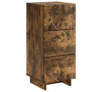 vidaXL Buffet Chêne fumé 33,5 x 34,5 x 75 cm Bois d'ingénierie