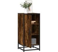Buffet chêne fumé 35,5x35x76 cm bois d ingénierie et métal