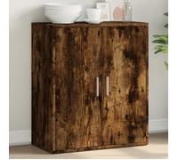 vidaXL Buffet chêne fumé 60x31x70 cm bois d'ingénierie, armoire de rangement, meuble d'entrée, meuble d'appoint, meuble de 840461 Marron G