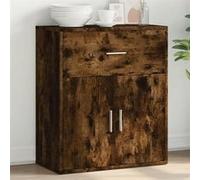 vidaXL Buffet chêne fumé 60x31x70 cm Bois d'ingénierie, Armoire de Rangement, Meuble d'entrée, Meuble d'appoint, Meuble de Rangement de Cuisine