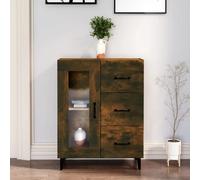 vidaXL Buffet chêne fumé 69,5x34x90 cm bois d'ingénierie