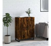 vidaXL Buffet chêne fumé 69,5x34x90 cm bois d'ingénierie827753 Marron G