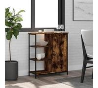 vidaXL Buffet chêne fumé 70x30x80 cm bois d'ingénierie Marron