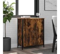 vidaXL Buffet, Meuble de Rangement avec Porte, Armoire latérale, Organisateur de Salon Maison Intérieur Chêne Fumé Bois d'Ingénierie